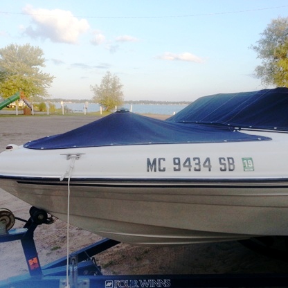 Horizon Bow Boat Cover with Sunbrella Canvas